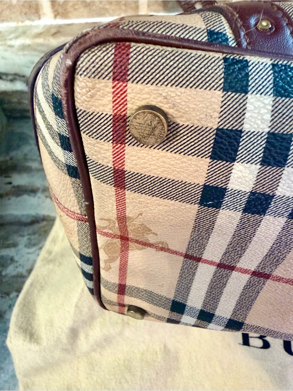 Authentic Burberry Haymarket Shoulder Bag - Picture 15 of 16